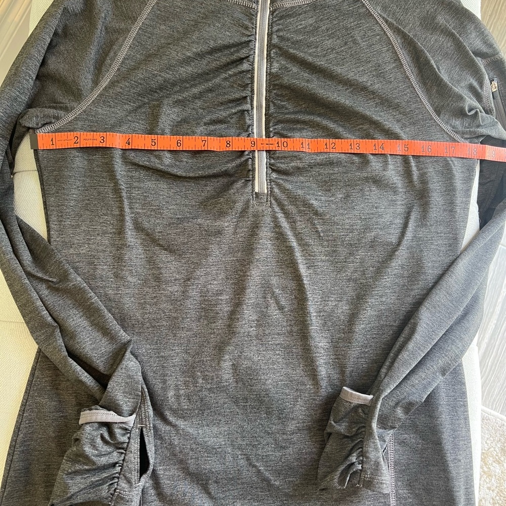 11. Kirklands Gray Ruched Polo Sweatshirt